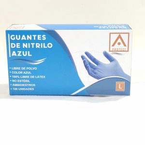 GUANTE DE NITRILO AZUL TALLA L