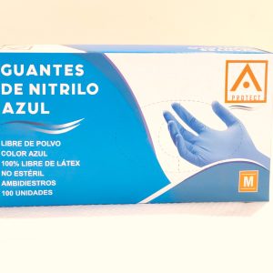 GUANTE DE NITRILO AZUL TALLA M